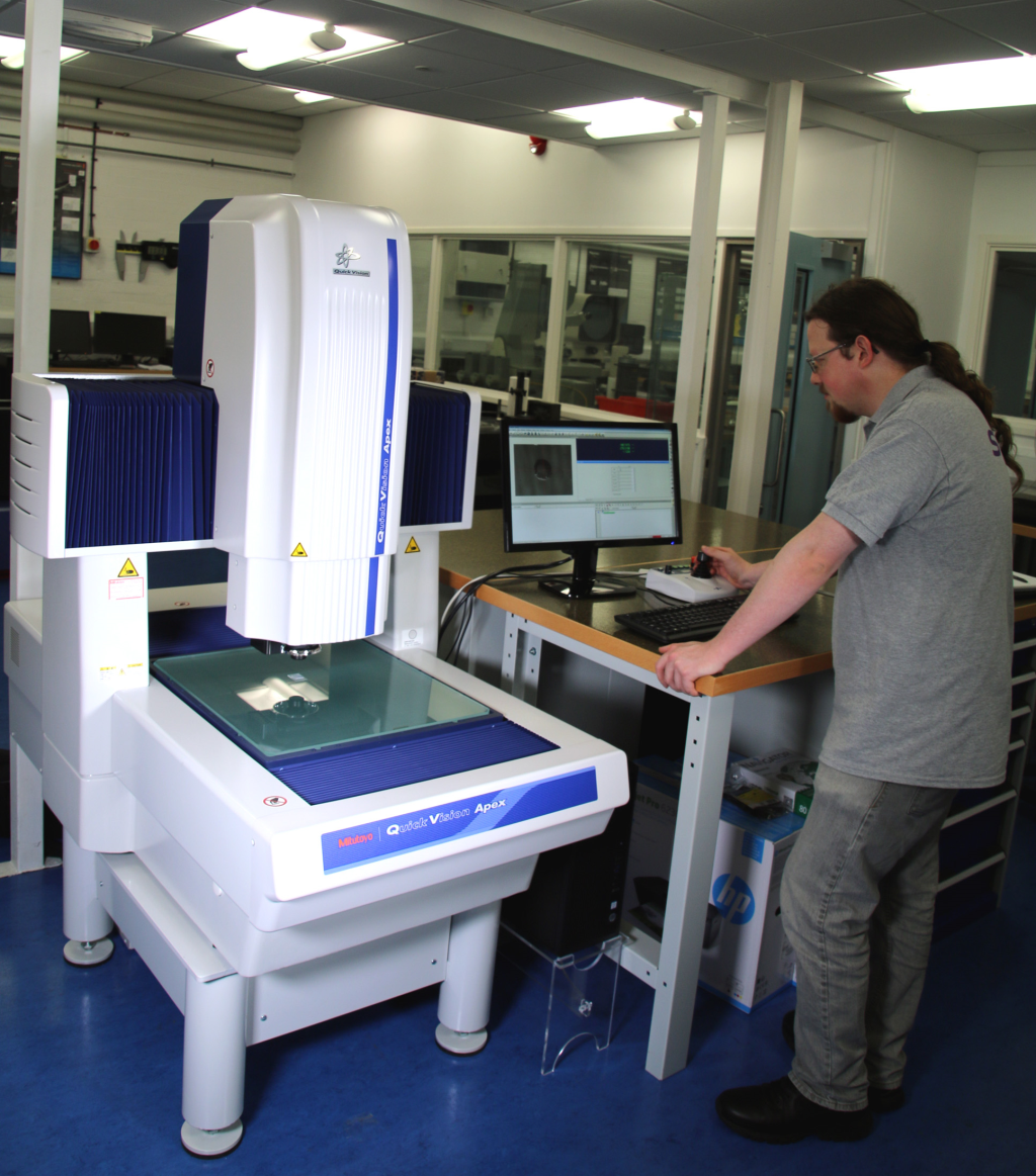 portsmouth universitys william keeble measuring glass indentations on the non contact quickvision Driving innovation at Portsmouth University